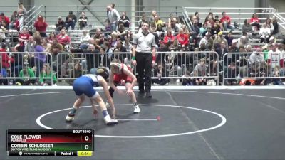 95 lbs Semifinal - Corbin Schlosser, SlyFox Wrestling Academy vs Cole Flower, Plainville