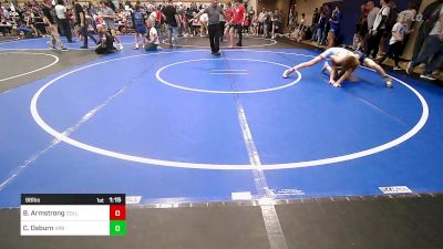 98 lbs Quarterfinal - Benjamin Armstrong, Collinsville Cardinal Youth Wrestling vs Carson Osburn, Vinita Kids Wrestling