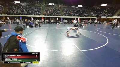 67 lbs Champ. Round 2 - Urijah Ayala, Sebolt Wrestling Academy vs Westin Wieland, Iowa