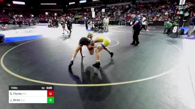 113 lbs Consi Of 16 #2 - Syruss Flores, Paloma Valley (SS) vs Jadyn Wren, Clovis (CS)