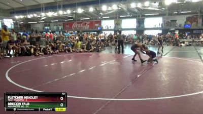 70 lbs Quarterfinals (8 Team) - Breckin Falb, Alburnette WC vs Fletcher Headley, Team Palmetto