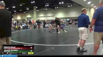 100 lbs Semis & Wb (16 Team) - Ashlyn Leslie, Beauty And The Creason Iowa vs Genesis Ramirez, MXW Purple