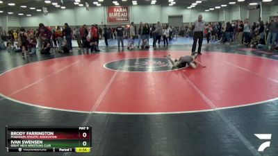 53 lbs Quarterfinal - Brody Farrington, Poquoson Athletic Association vs IVAN SWENSEN, Great Neck Wrestling Club