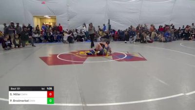 95 lbs Quarterfinal - Sam Miller, Camp Hill vs Parker Brodmerkel, Cranberry Township