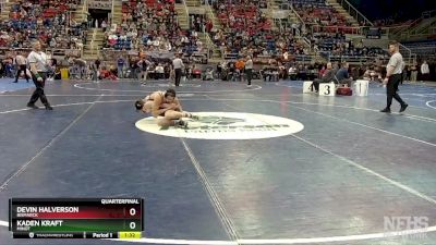 152 lbs Quarterfinal - Kaden Kraft, Minot vs Devin Halverson, Bismarck