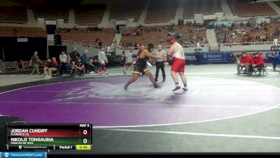 D3-285 lbs Cons. Round 1 - Jordan Cundiff, Florence Hs vs Nikolis Tongauiha, Marcos De Niza