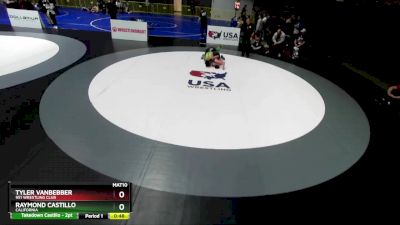 114 lbs Quarterfinal - Tyler VanBebber, 951 Wrestling Club vs Raymond Castillo, California