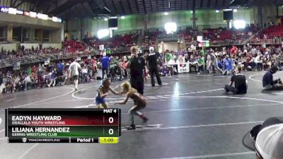 52-53 lbs Quarterfinal - Eadyn Hayward, Ogallala Youth Wrestling vs Liliana Hernandez, Gering Wrestling Club