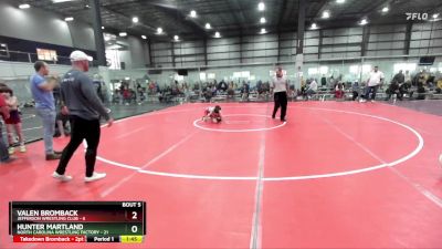 70 lbs Round 2 (6 Team) - Hunter Martland, NORTH CAROLINA WRESTLING FACTORY vs Valen Bromback, JEFFERSON WRESTLING CLUB