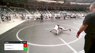 67 lbs Quarterfinal - Isaias Galindo, Norman Grappling Club vs Kasten Pitmon, Sulphur Youth Wrestling Club