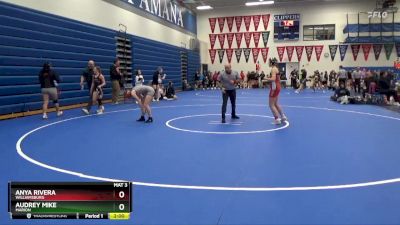 105 lbs Cons. Round 3 - Anya Rivera, Williamsburg vs Audrey Mike, Marion