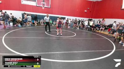 90 lbs Round 1 (6 Team) - Tanner Bolt, Kansas Silver vs Drew Brinkmeier, Spartan Mat Club