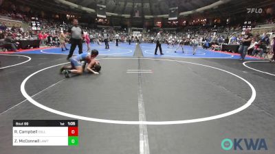 110 lbs Semifinal - Roper Campbell, Collinsville Cardinal Youth Wrestling vs Zaiden McConnell, Lawton Legends Youth Wrestling