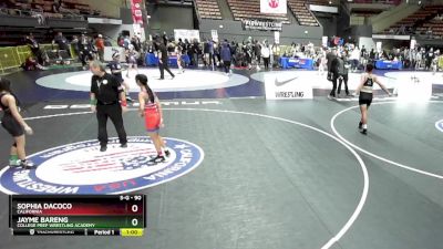 90 lbs 3rd Place Match - Sophia Dacoco, California vs Jayme Bareng, College Prep Wrestling Academy