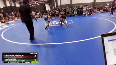 102 lbs Quarterfinal - Trevor Richardson, FordDynastyWrestlingClub vs Landon Hill, Juneau Youth Wrestling Club Inc.