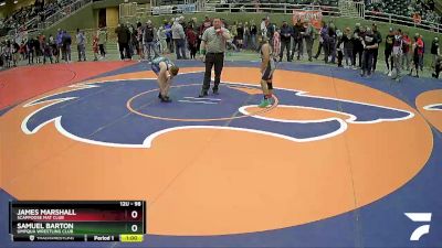 98 lbs Cons. Round 4 - Samuel Barton, Umpqua Wrestling Club vs James Marshall, Scappoose Mat Club