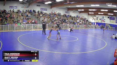 67 lbs Round 2 - Talia Anderson, Klamath Basin Warriors vs Dusty Wilson, Salem Elite Mat Club