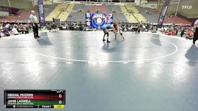 130 lbs Quarterfinal - Abigail Mozden, Samurai Wrestling Club vs Jamie Laswell, Arizona Girls Wrestling