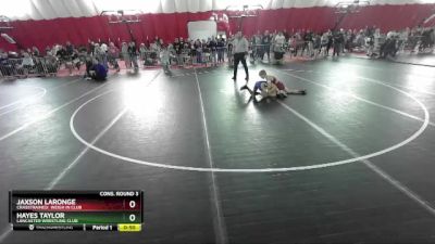 70 lbs Cons. Round 3 - Hayes Taylor, Lancaster Wrestling Club vs Jaxson LaRonge, CrassTrained: Weigh In Club