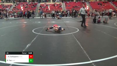 49 lbs Quarterfinal - Archie Schippers, Hoxie Kids Wrestling Club vs Ren Tse, Greater Heights Wrestling