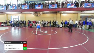 132 lbs Consi Of 16 #2 - Michael Follo, Pinkerton Academy vs Nicolas D'Alessandro, Londonderry