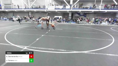 285 lbs Consi Of 8 #1 - Alex Semenenko, Brown University vs Jamier Ferere, Naval Academy