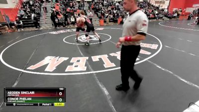 190 lbs 1st Place Match - Aeoden Sinclair, MILTON (WI) vs Conor Phelan, Chicago (MARIST)