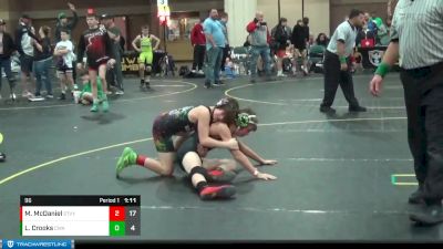 96 lbs Round 5 (6 Team) - Landon Crooks, Contenders Wrestling Academy Green vs Maddox McDaniel, Steel Valley