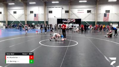 100 lbs Cons. Semi - Zander Berning, Unattached vs William Mcwhirter, The Royal