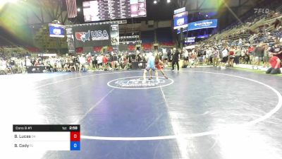 160 lbs Cons 8 #1 - Brayden Lucas, Oklahoma vs Brandon Cody, Florida