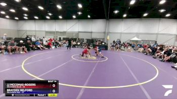 132 lbs Placement Matches (8 Team) - JJ McComas-Rogers, Oklahoma Blue vs Brayden Belford, Oklahoma Red