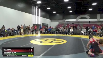 100 lbs Semis & 1st Wrestleback (8 Team) - Coleton Klipa, Team Missouri (MO) vs Bo Gibbs, Team Ohio (OH)