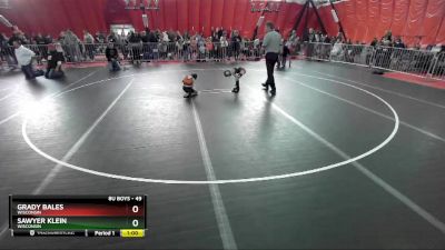 49 lbs 5th Place Match - Sawyer Klein, Wisconsin vs Grady Bales, Wisconsin