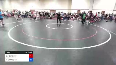 74 kg Cons 32 #2 - Brendan Howes, Bison Wrestling Club vs J Conway, Tiger Style Wrestling Club