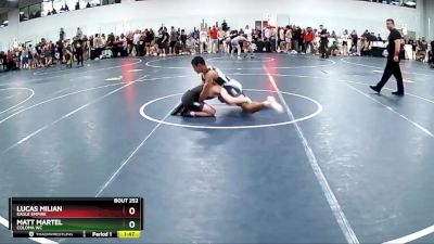 112 lbs Cons. Round 2 - Matt Martel, Coloma WC vs Lucas Milian, Eagle Empire