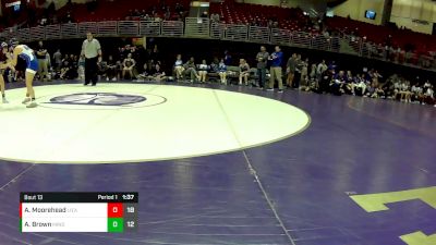 135 lbs Round 5 (6 Team) - Addison Brown, Minden Girls vs Abby Moorehead, Lincoln East Girls