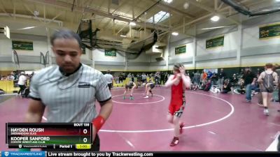 130 lbs Cons. Round 2 - Hayden Roush, Shenandoah Elks vs Kooper Sanford, Coyote Wrestling Club