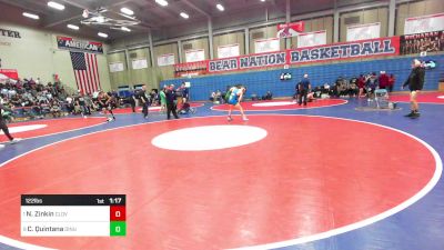 122 lbs Quarterfinal - NIkade Zinkin, Clovis vs Cannen Quintana, Dinuba