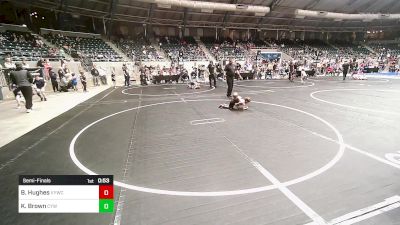 56 lbs Semifinal - Beau Hughes, Verdigris Youth Wrestling vs Kyler Brown, Coweta Tiger Wrestling