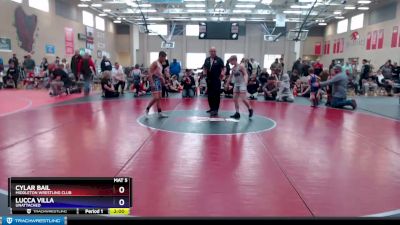 98 lbs Round 3 - Cylar Bail, Middleton Wrestling Club vs Lucca Villa, Unattached