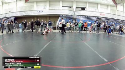 67 lbs Quarterfinal - Bo Myers, Midwest Xtreme Wrestling vs Kaleb Wallisch, Team Nazar Training Center