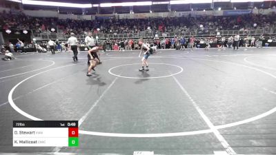 72 lbs Quarterfinal - Daxton Stewart, Vian Wrestling Club vs Kellen Mallicoat, CIWC Team Intensity