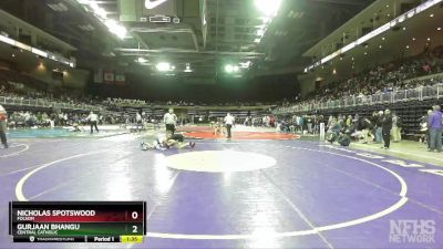 132 lbs Champ. Round 2 - Gurjaan Bhangu, Central Catholic vs Nicholas Spotswood, Folsom