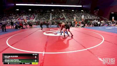 4A-132 lbs Quarterfinal - Dylan Kleven, Laramie vs Omar Bautista, Thunder Basin High School