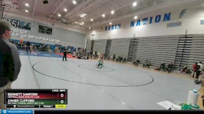 120 lbs Cons. Semi - Bennett Sanford, Greybull Basin Athletic Club vs Zavier Clifford, Big Piney Pinners Wrestling Club