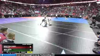 D1-113 lbs Champ. Round 1 - Ben Wiza, Oak Creek vs Brayten Casey, Menomonie