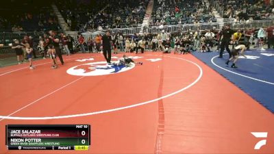 49 lbs Champ. Round 2 - Jace Salazar, Buffalo Outlaws Wrestling Club vs Nixon Potter, Green River Grapplers Wrestling