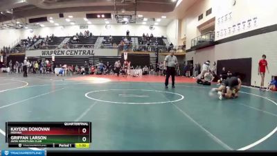 170 lbs Quarterfinal - Kayden Donovan, Indiana vs Griffan Larson, Avon Wrestling Club