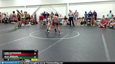 120 lbs Round 6 (8 Team) - Luke Katsigiannis, M2TCNJ vs Riley Bernash, U2 Upstate Uprising Red