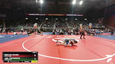 3A-120 lbs Quarterfinal - Waylon Milnes, Wheatland vs Axel Mackinnon, Green River